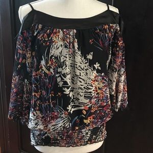 UNYX COLORFUL DROP SHOULDER TOP W/ BLACK STRAPS⭐️